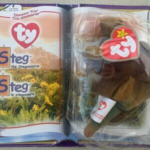 Y2K McDonald's TY Teenie Beanie Babies 2000 Dinosaur Trio STEG The Stegosaurus